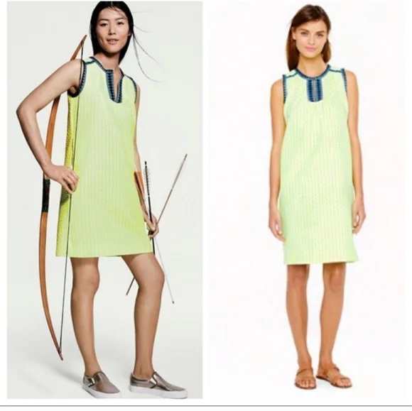 j crew neon yellow dress J.Crew